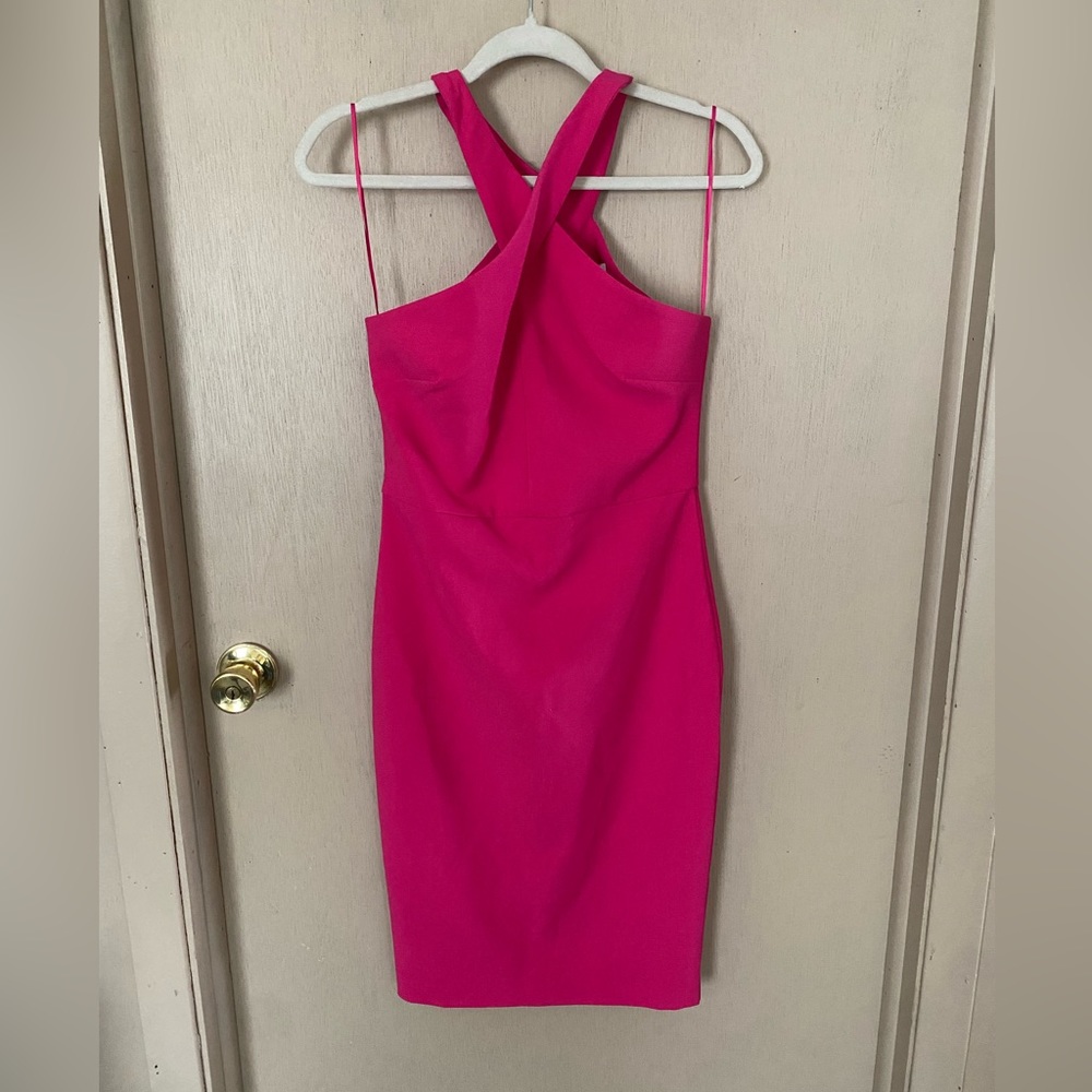 Likely pink cross neck dress